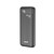 Laser 10000mAh black power bank with digital battery display front angled view on white background