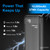 Laser 10000mAh power bank showing estimated device charging capacity