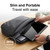 Lightweight 560g Laser portable monitor being placed inside a laptop backpack