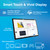 Laser touch screen display showing split screen mode