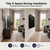 Living room comparison showing a TV on a cabinet and a TV mounted on the wall