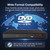 Laser DVD player with compatible DVD and CD disc formats
