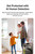 Baseus P1 Lite AI human detection artwork showing a person entering and a phone notification