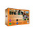 Rear packaging of Laser retro handheld game console showing feature icons, game previews and package contents