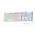 Angled front view of the white full size RGB gaming keyboard with number pad
