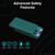 Top view of the Laser 5000mAh power bank showing connection ports