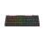 Front angled view of the black gaming keyboard with multicolour backlighting