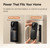 Baseus D1 doorbell illustrated with battery power and wired power options.