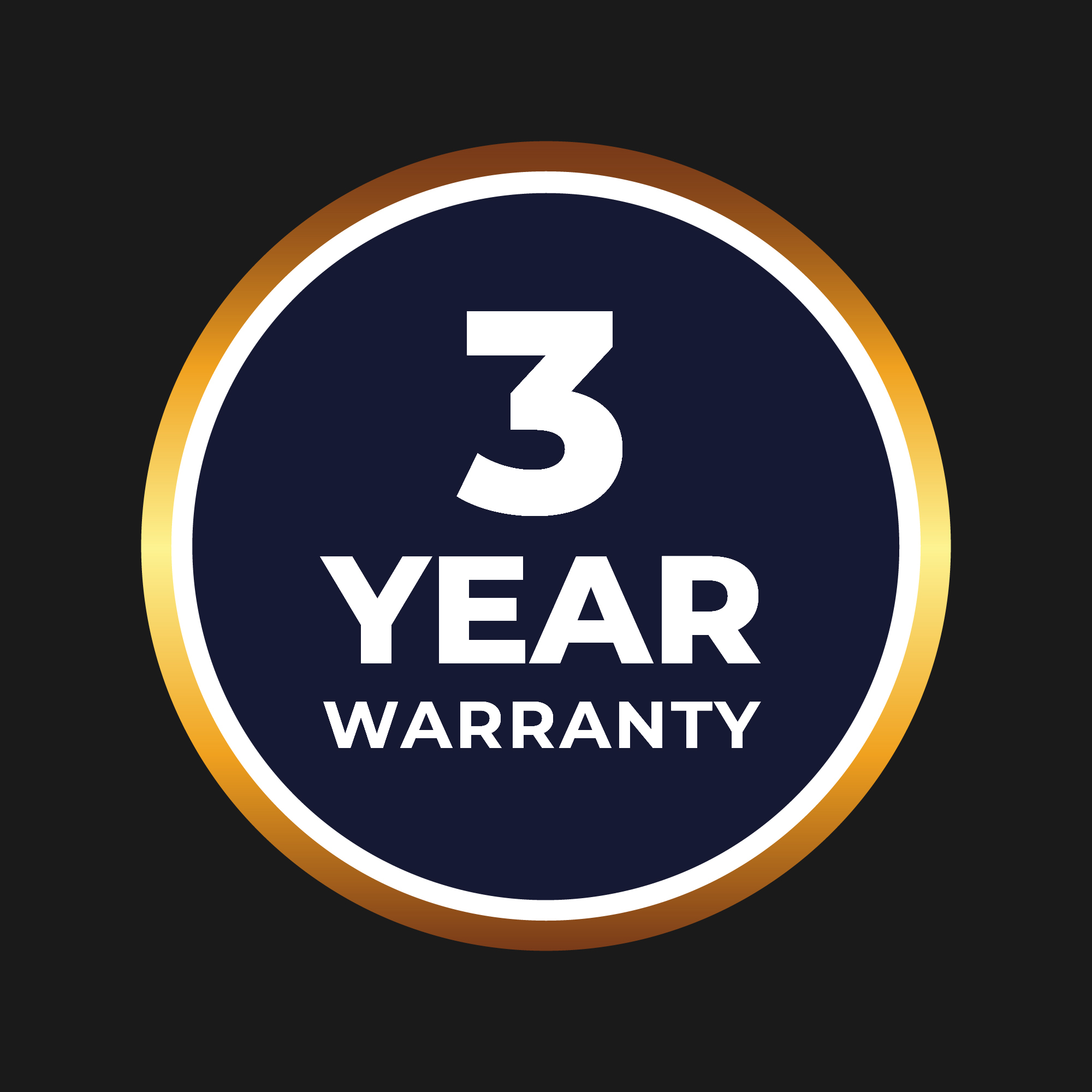 3 Year Warranty