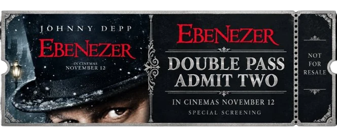 Ebenezer cinema double pass marked admit two