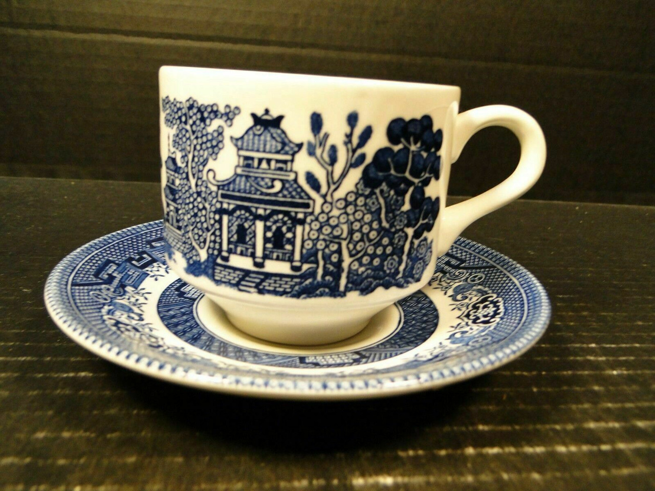 Vintage Blue Willow Dinnerware, Churchill, Made in England 
