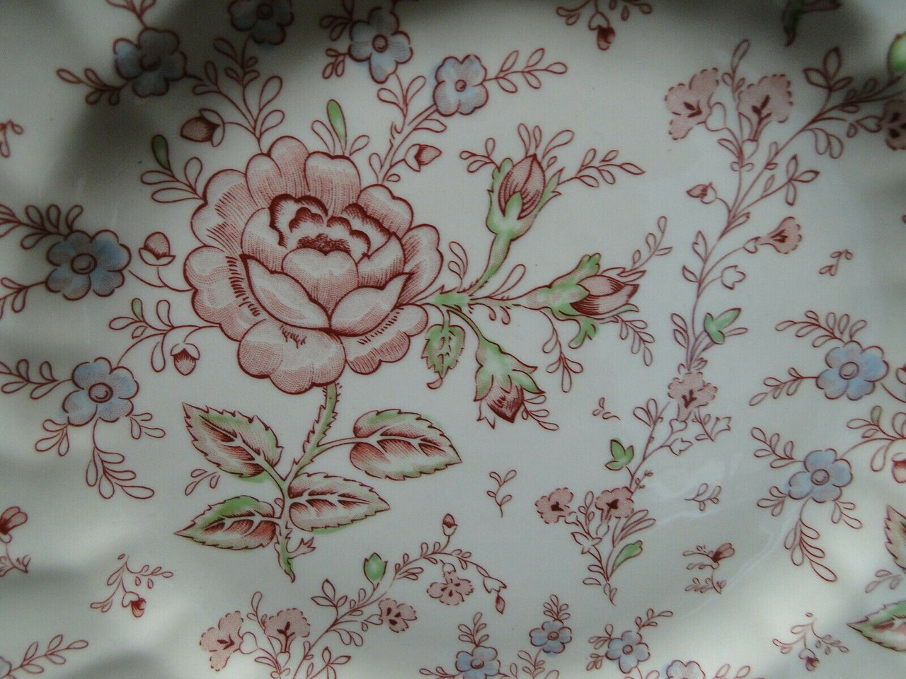 Johnson Brothers Rose Chintz Dinner Plates 9 7/8" Pink Mark Set of 2