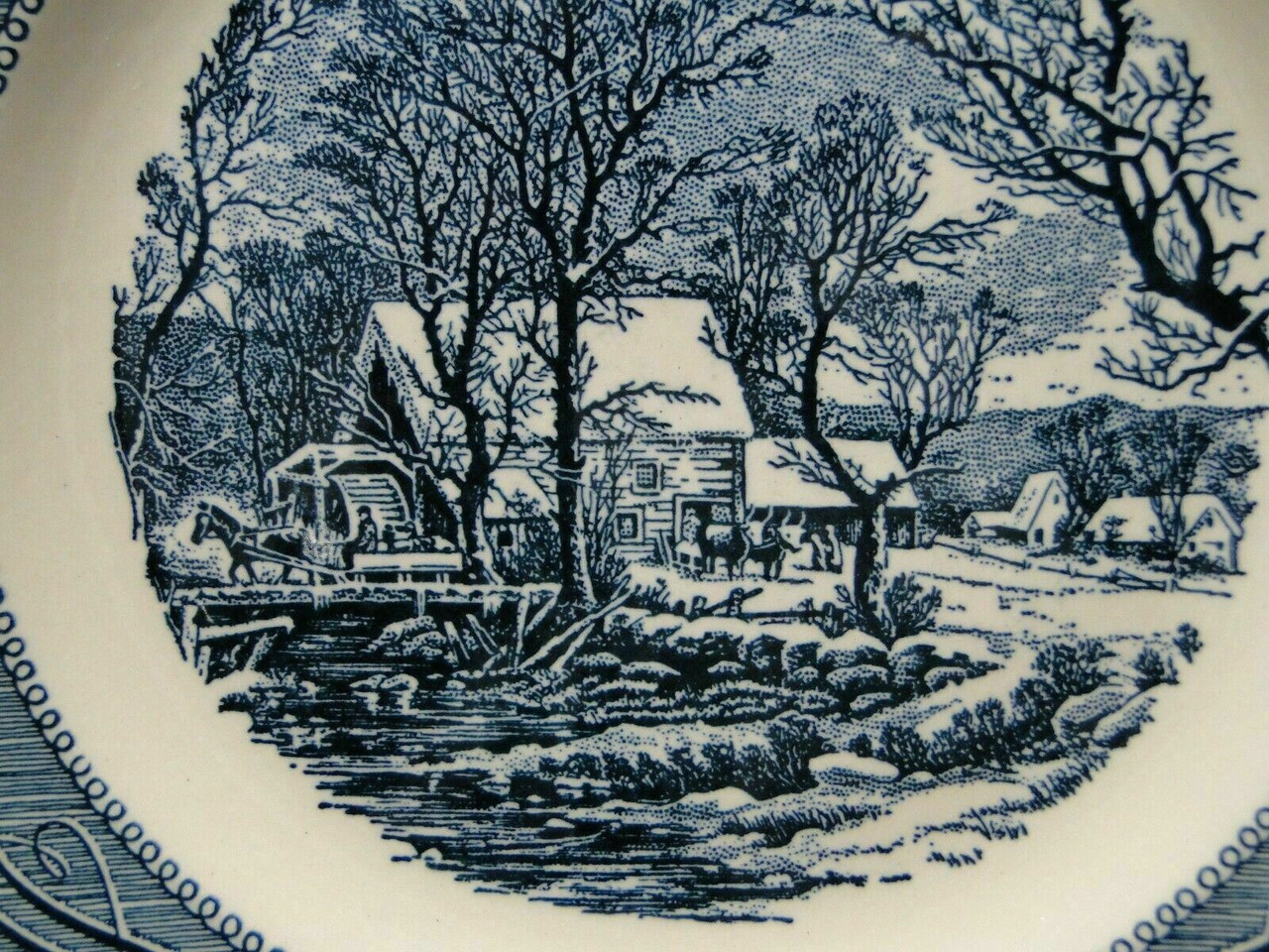 Currier Ives Royal China Lunch Plate 9