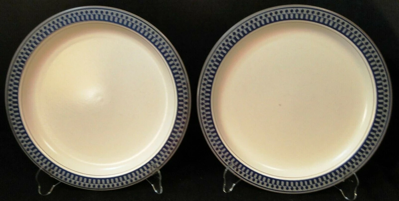 Mikasa Aztec Blue Salad Plates 8 1/4