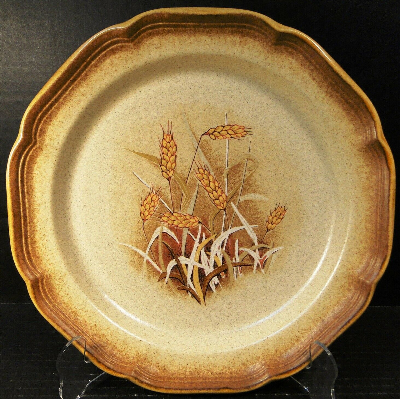 Mikasa Whole Wheat Granola Dinner Plates 10 3/4" E8001 Stoneware Set 2