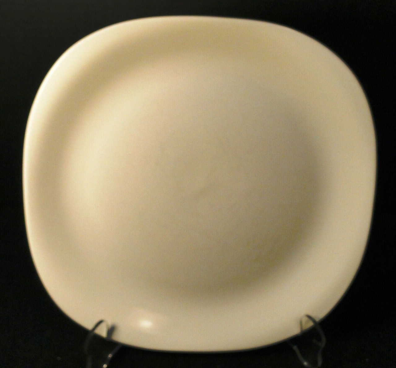 Thomson Pottery Quadro Dinner Plates 10 3/8" Square White Set of 2
