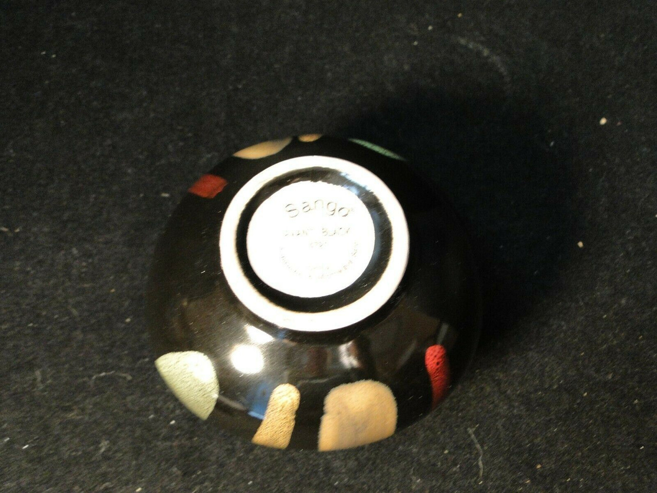 Sango Avanti Black Sugar Bowl with Lid 4721 Excellent DR Vintage