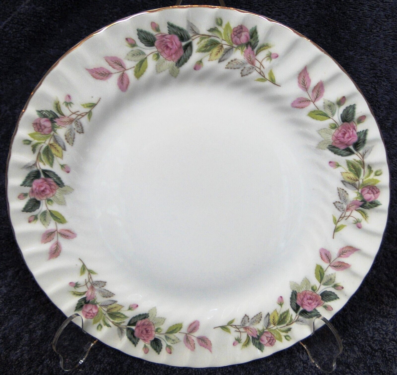 Creative Regency Rose Luncheon Plates 9 1/4" 2345 Fine China Set of 4 Excellent DR Vintage