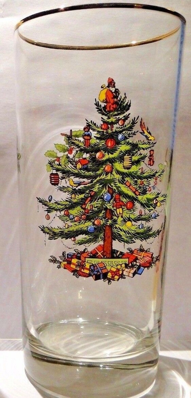 Spode Christmas Tree Highball Glasses, Set of 4
