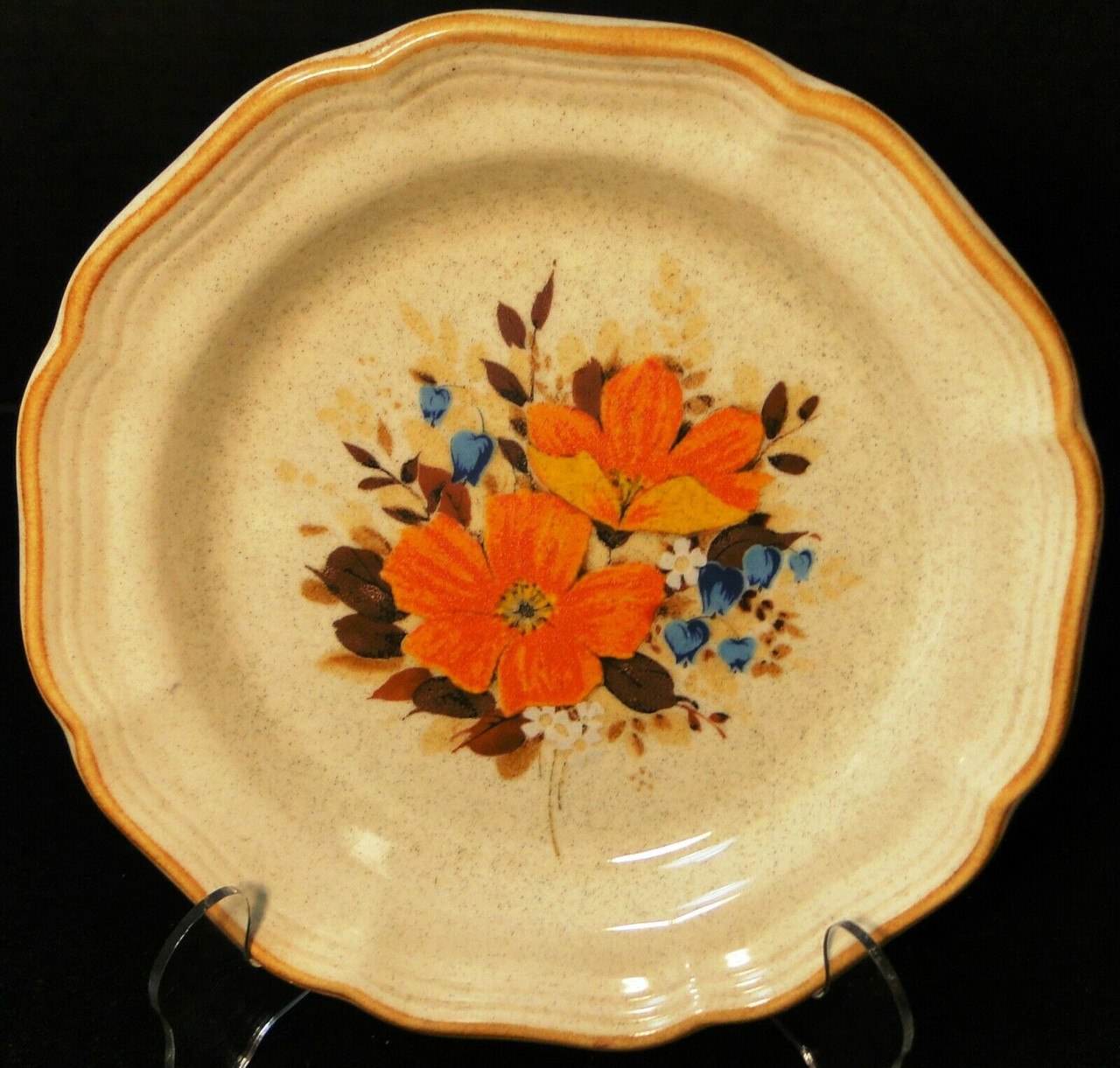 【mkuさま】vintage plate ❀ ステンシルフラワー 深皿 Mikasa Flower Fest Salad Plate 8