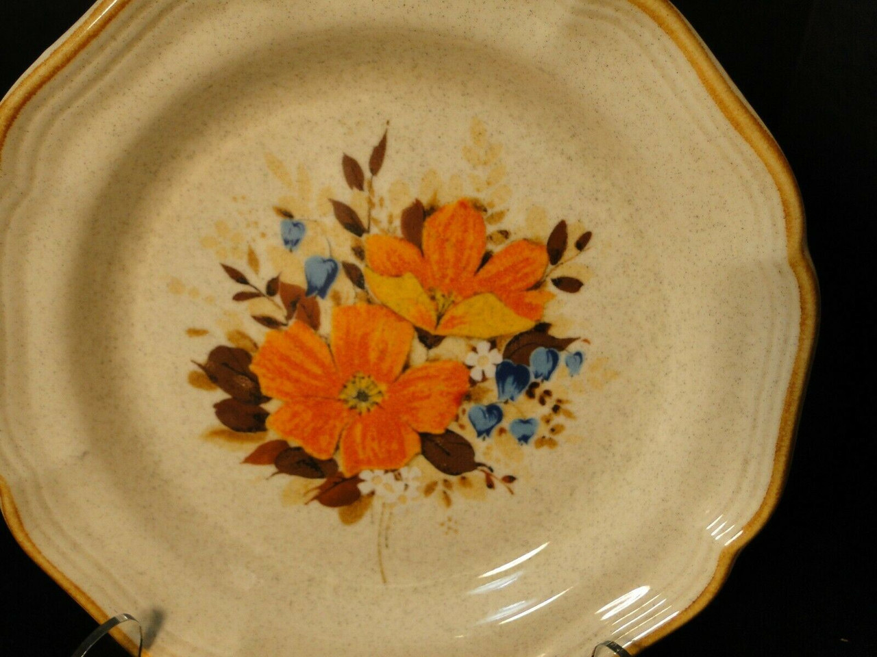 【mkuさま】vintage plate ❀ ステンシルフラワー 深皿 Mikasa Flower Fest Salad Plate 8