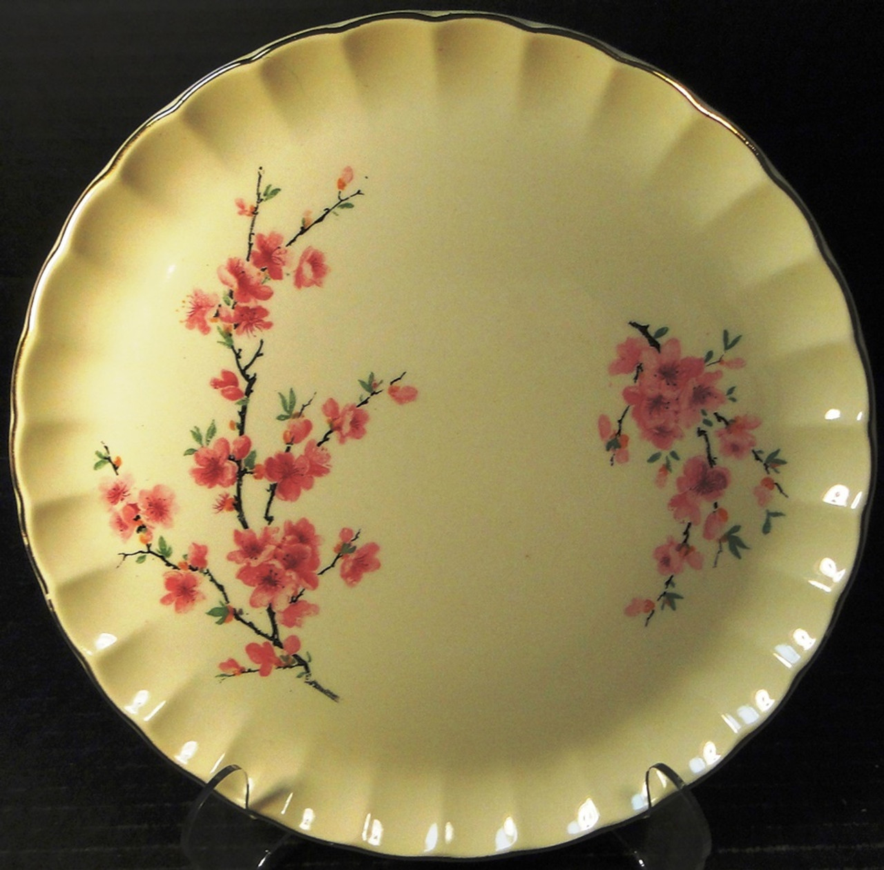 W S George China Peach Blossom Up/up Pattern Bolero Shape Bread