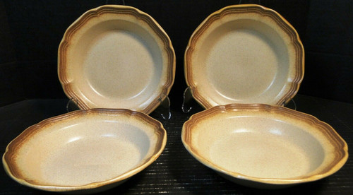 Mikasa Whole Wheat Soup Bowls 8 1/4" E8000 Set of 4 | DR Vintage Dinnerware Replacements