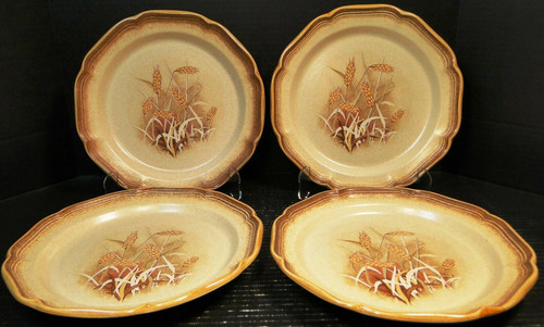 Mikasa Whole Wheat Granola Dinner Plates 10 3/4" E8001 Stoneware Set 4 | DR Vintage Dinnerware and Replacements