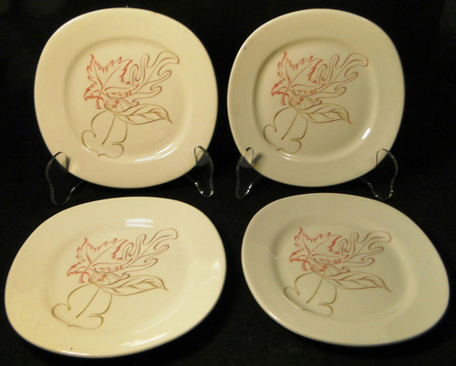 Taylor Smith Taylor Autumn Leaves Bread Plates 6 3/8" Set of 4 | DR Vintage Dinnerware and Replacements