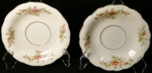 Johann Haviland Bavaria Moss Rose Saucers 6" Set of 2 | DR Vintage Dinnerware and Replacements