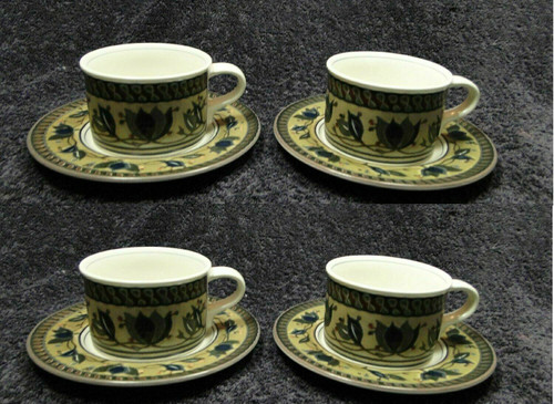 Mikasa Intaglio Arabella Coffee Cup Mug Saucer Sets CAC01 4 | DR Vintage Dinnerware and Replacements