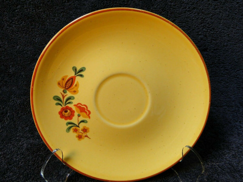 Taylor Smith Taylor Reveille Rooster Saucer 6 3/8" Red Trim Excellent