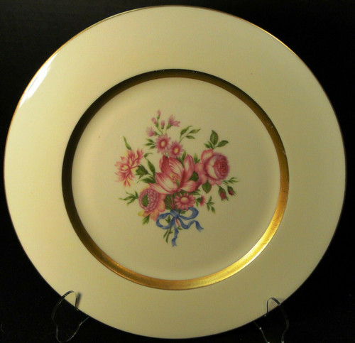 Theodore Haviland NY Kenmore Dinner Plate 10 3/4" Pink Floral Excellent