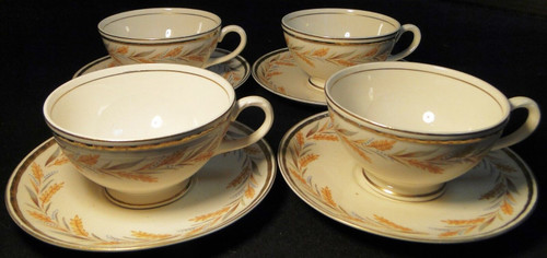 Homer Laughlin Eggshell Georgian Kingston Tea Cup Saucer Set