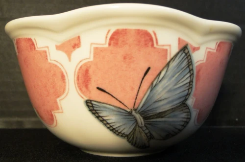 Lenox Butterfly Meadow Trellis Dessert Bowl Pink 4 5/8 Louise De Luyer Excellent