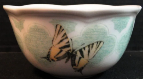 Lenox Butterfly Meadow Trellis Dessert Bowl Green 4 5/8" Excellent