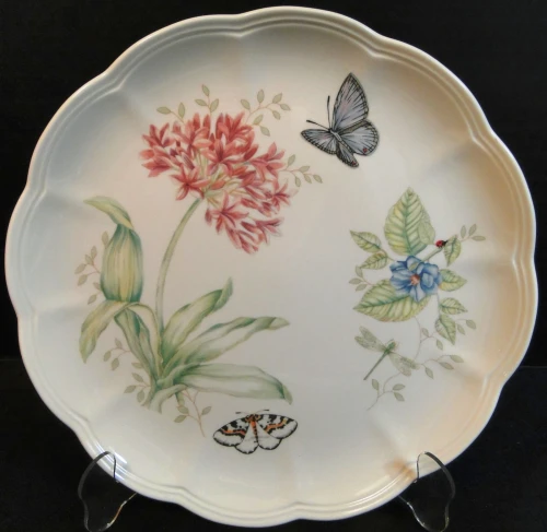 Lenox Butterfly Meadow Eastern Tailed Blue Dinner Plate 10 7/8" Excellent