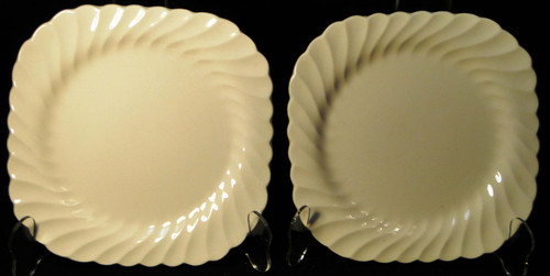 Johnson Brothers Regency White Square Salad Plates 7 1/2 England Black Mark Set of 2