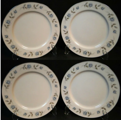 International Silver Elegant Lady Dinner Plates 10 1/4" Set of 4 Excellent