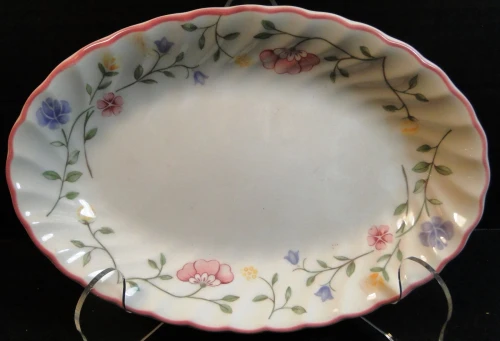 Johnson Brothers Summer Chintz Relish Gravy UnderPlate Platter 7 3/4" Excellent