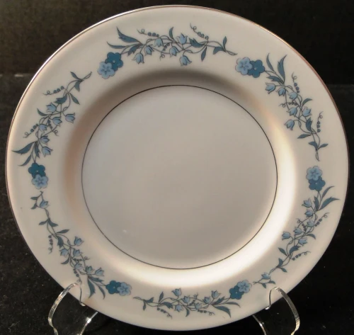 Theodore Haviland NY Clinton Bread Plate 6 1/2" Blue Flowers Excellent