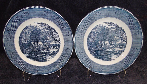 Currier Ives Blue Dr Vintage Dinnerware And Replacements