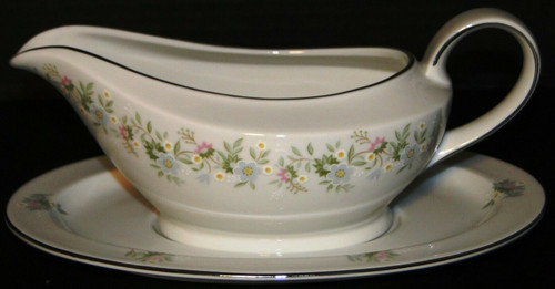Johann Haviland Bavaria Forever Spring Gravy Boat w/ Attached UnderPlate | DR Vintage Dinnerware and Replacements