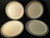 Buffalo China Restaurant Ware Lunch Plates 9 1/4" Gray Band Set of 4 | DR Vintage Dinnerware and Replacements