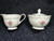 Fine China of Japan Royal Swirl Creamer Sugar Set with Lid Pink Rose | DR Vintage Dinnerware and Replacements