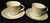Noritake Duetto Tea Cup Saucer Sets 6610 Gold White Scrolls 2 | DR Vintage Dinnerware and Replacements