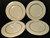 Castleton China Carlton Dinner Plates 10 3/4" Inner Gold Band Set of 4 | DR Vintage Dinnerware and Replacements