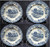 Johnson Bros Coaching Scenes Bread Plates 6 1/4" England Set of 4 Excellent