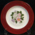 Homer Laughlin Margaret Rose Maroon Lunch Plates 9 1/4"  MW185 Set 2 Excellent
