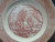 Royal China Currier Ives Old Grist Mill Dinner Plates 10" Pink Set 4 Excellent